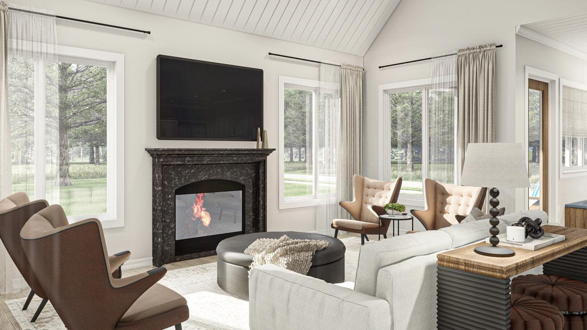 Plan 623165DJ: 3 Bedroom Traditional Country House Plan with Cathedral Ceiling in Great Room - Image #9 - Country, Craftsman, New American, Ranch, Traditional