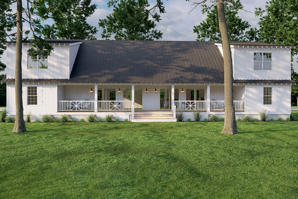 Plan 70830MK: Rustic 2-Family Home Plan with Matching Units Under 1500 Square Feet - Image #11 - Cottage, Country, Rustic, Southern