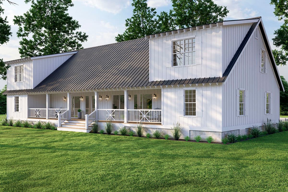 Plan 70830MK: Rustic 2-Family Home Plan with Matching Units Under 1500 Square Feet - Image #12 - Cottage, Country, Rustic, Southern