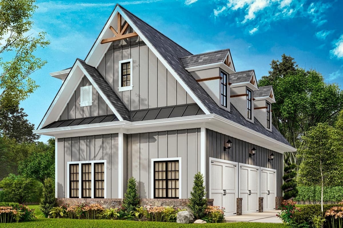 Plan 25791GE: 3-Car Garage with 800 Square Foot Apartment Above - Image #10 - Carriage, Country, Craftsman, Modern Farmhouse, New American, Rustic, Traditional