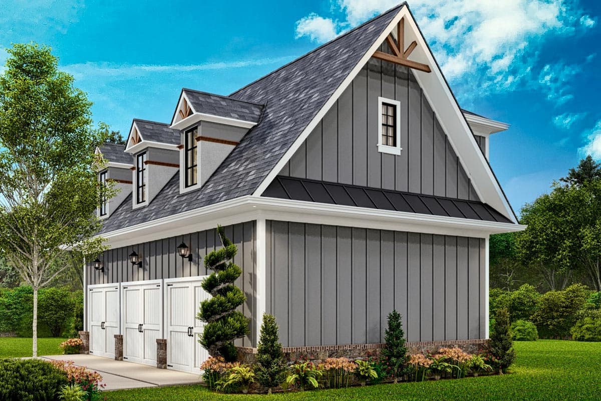 Plan 25791GE: 3-Car Garage with 800 Square Foot Apartment Above - Image #13 - Carriage, Country, Craftsman, Modern Farmhouse, New American, Rustic, Traditional
