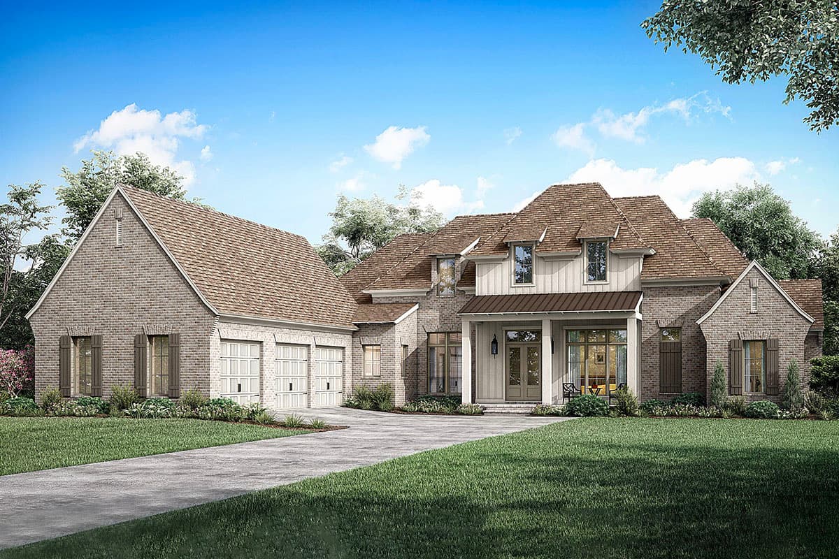 Plan 510233WDY: 2-Story Acadian Home Plan with Keeping Room and Study ...