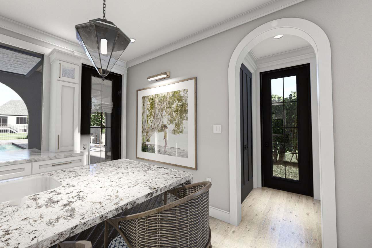 Plan 623166DJ: 803 Square Foot Pool House Plan with Upstairs Bunk Bds and Rec Room - Virtual Tour Cover Image - Contemporary, Cottage, Country, European, French Country, Georgian, New American