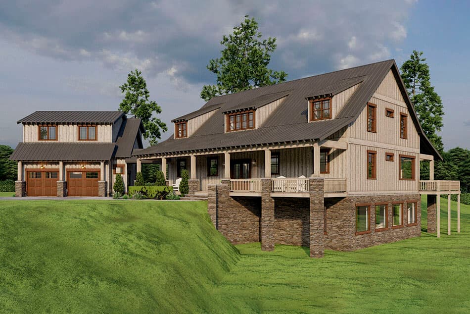 Plan 70833MK: 2700 Square Foot Rustic Country House Plan with Bonus Apartment Above Garage - Image #4 - Country, Craftsman, Mountain, Rustic