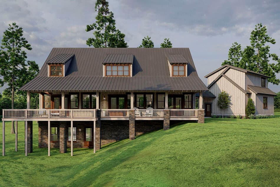 Plan 70833MK: 2700 Square Foot Rustic Country House Plan with Bonus Apartment Above Garage - Image #7 - Country, Craftsman, Mountain, Rustic