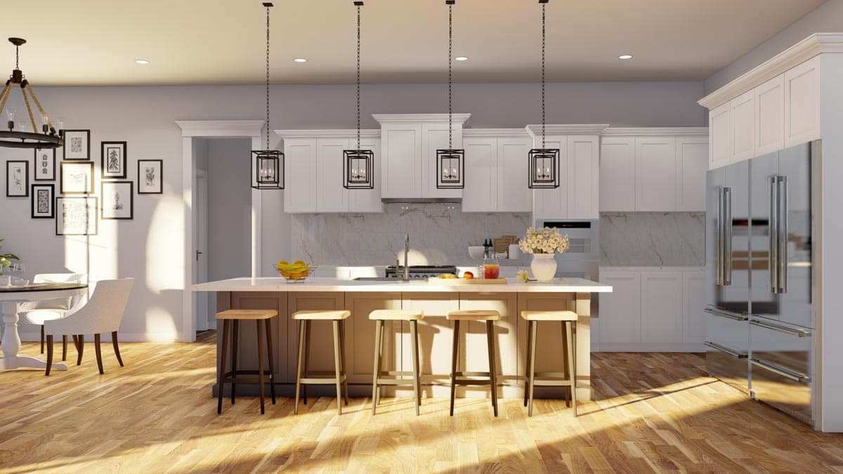 Plan 70834MK: Transitional 4-Bed House Plan with Vaulted Outdoor Living Room - 2998 Sq Ft - Image #15 - Acadian, Contemporary, Country, Southern, Transitional