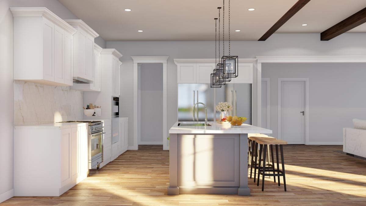 Plan 70834MK: Transitional 4-Bed House Plan with Vaulted Outdoor Living Room - 2998 Sq Ft - Image #17 - Acadian, Contemporary, Country, Southern, Transitional