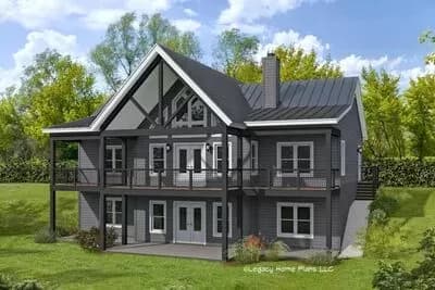 2-Bed Country Lake House Under 1,500 Square Feet of Living Space