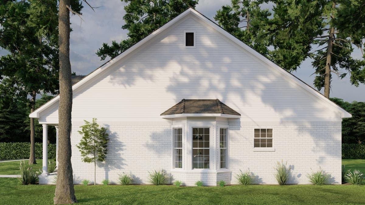 Plan 70835MK: Flexible Cottage Under 1300 Square Feet with Bayed Dining Area - Image #7 - Cottage, Country, Traditional