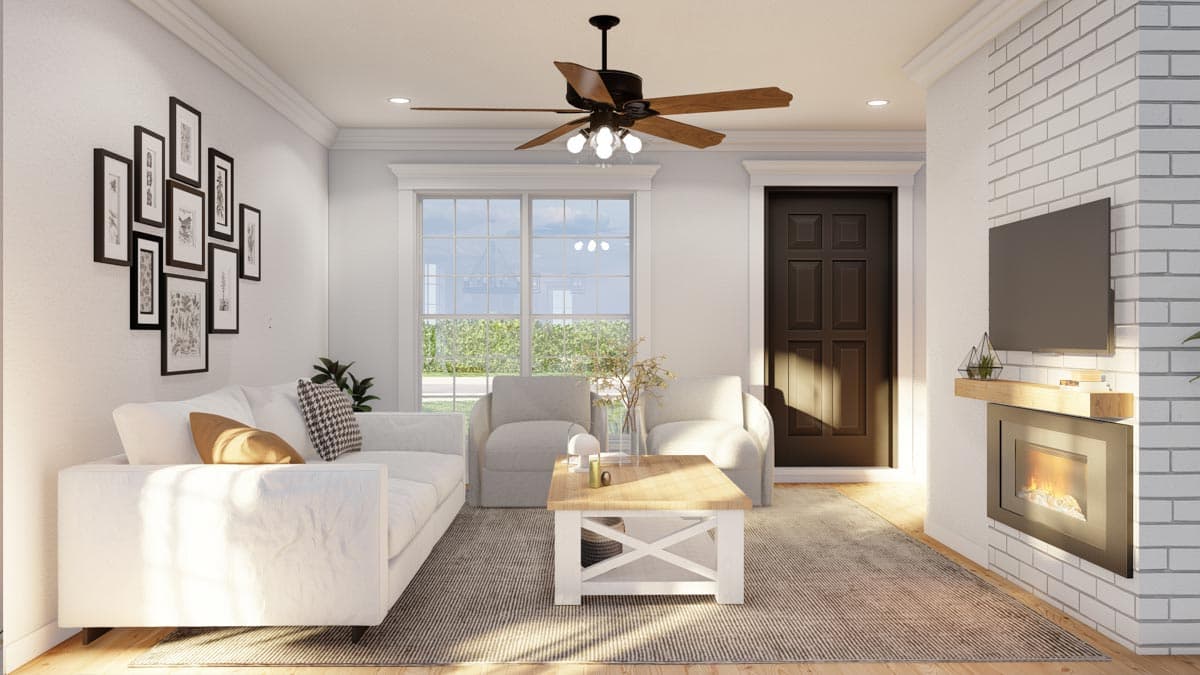 Plan 70835MK: Flexible Cottage Under 1300 Square Feet with Bayed Dining Area - Image #11 - Cottage, Country, Traditional