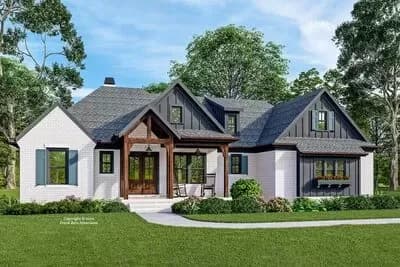 New American House Plan Under 2300 Square Feet with Flex Room and Bonus Expansion