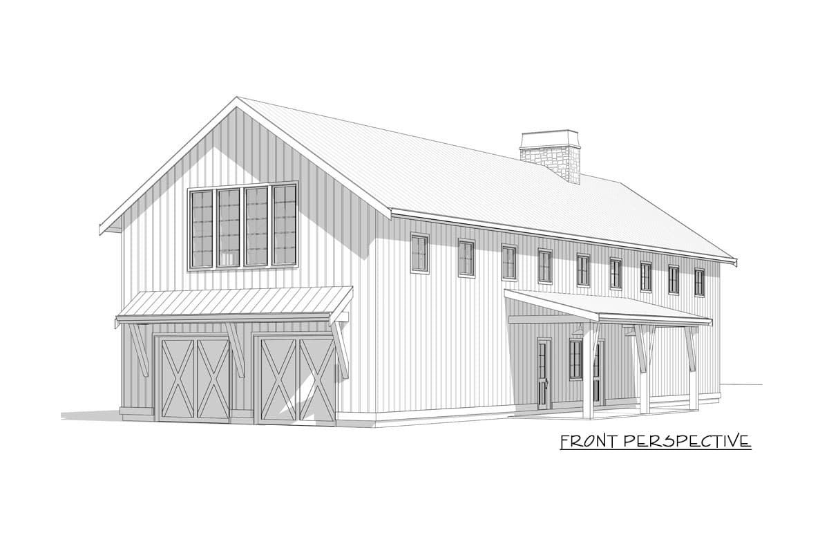 Plan 270064AF: Barndominium-Style House Plan with Two Open-To-Below Spaces Under 3500 Square Feet - Image #7 - Barndominium, Country, Modern Farmhouse, New American