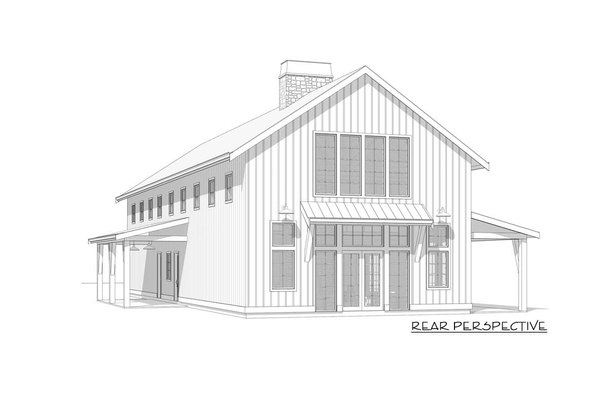 Plan 270064AF: Barndominium-Style House Plan with Two Open-To-Below Spaces Under 3500 Square Feet - Image #8 - Barndominium, Country, Modern Farmhouse, New American
