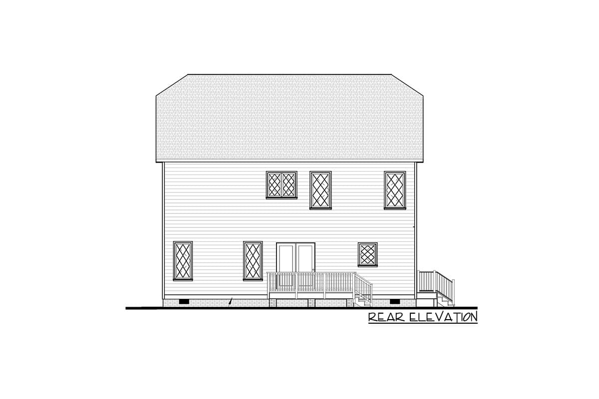 Plan 83628CRW: Tudor House Plan with Second-Level Bedrooms and Laundry - 2488 Sq Ft - Image #4 - European, Tudor