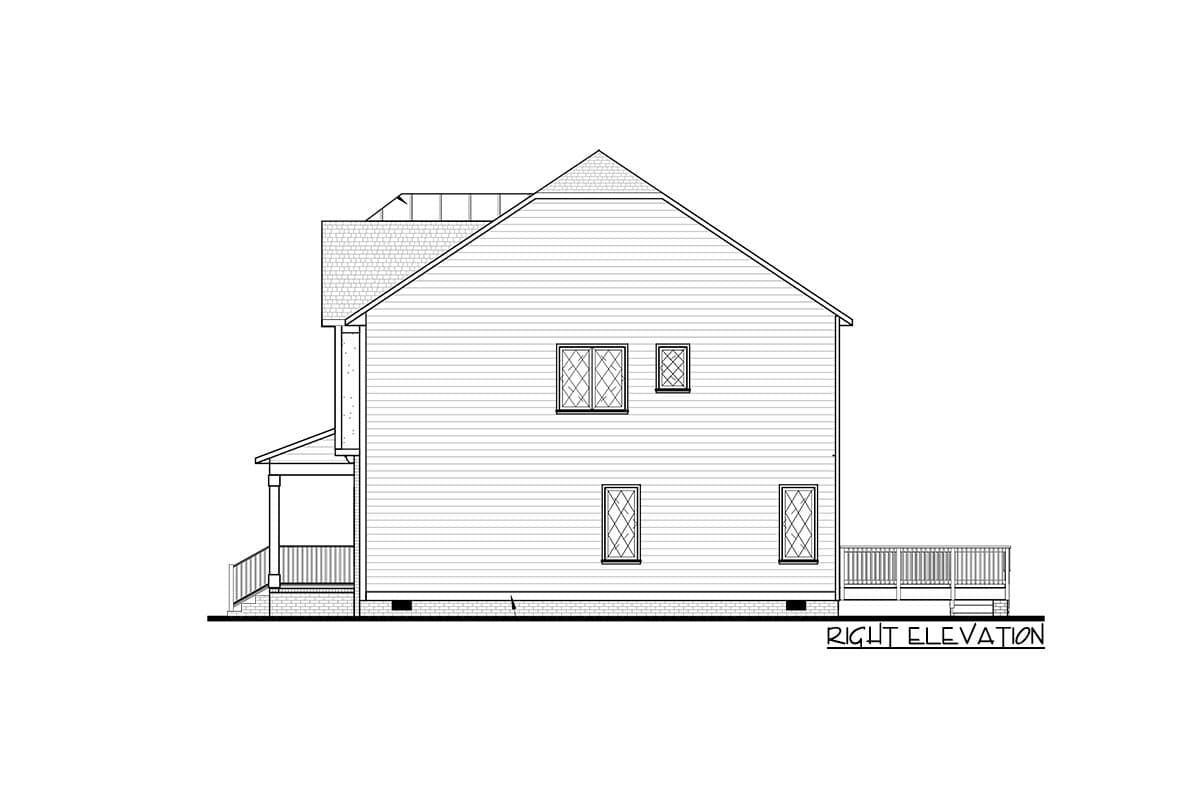 Plan 83628CRW: Tudor House Plan with Second-Level Bedrooms and Laundry - 2488 Sq Ft - Image #5 - European, Tudor