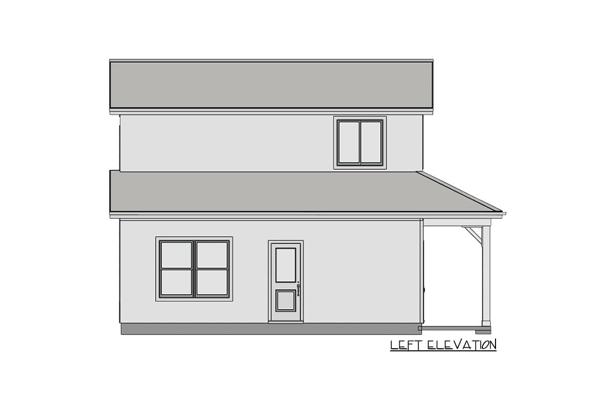 Plan 430832SNG: Light-Filled 1200 Square Foot Country Cabin with Front and Side Porches - Image #15 - Cabin, Cottage, Country, Modern Farmhouse, Rustic