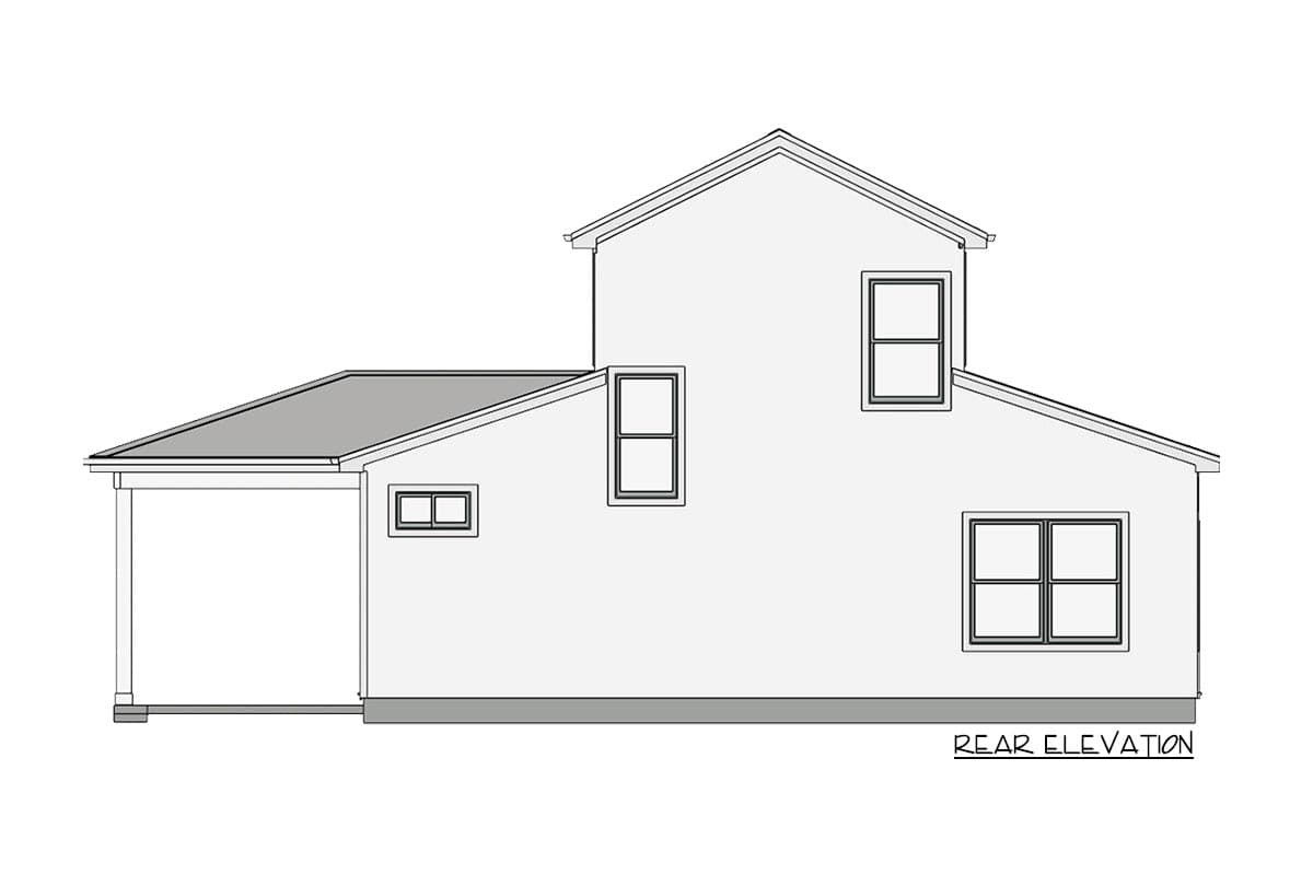 Plan 430832SNG: Light-Filled 1200 Square Foot Country Cabin with Front and Side Porches - Image #16 - Cabin, Cottage, Country, Modern Farmhouse, Rustic