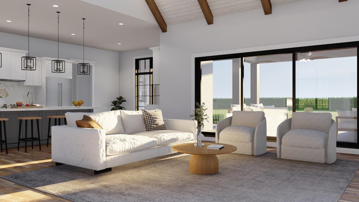 Plan 70837MK: Transitional House Plan Under 3000 Square Feet with Angled Porte-Cochere Garage - Image #15 - European, Southern, Transitional