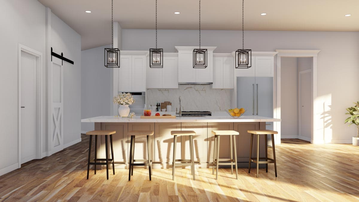 Plan 70837MK: Transitional House Plan Under 3000 Square Feet with Angled Porte-Cochere Garage - Image #16 - European, Southern, Transitional