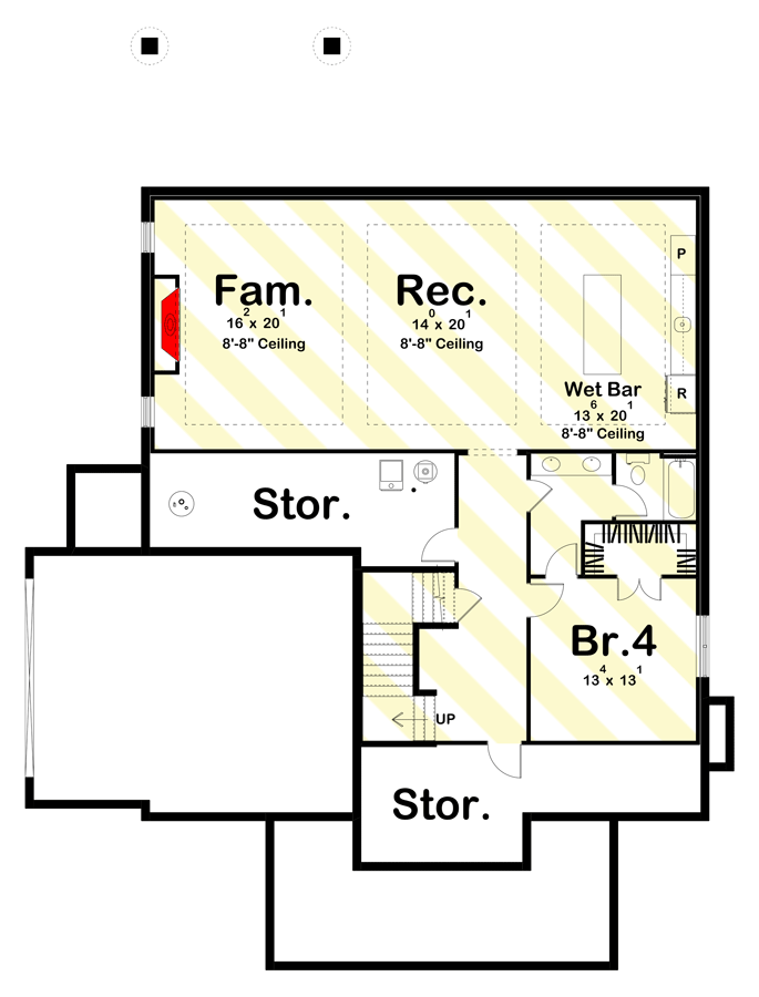 Plan 623167DJ: 2800 Square Foot Farmhouse Cottage House Plan with 2-Story Foyer - Floor Plan - Optional Lower Level Layout ($ Paid Option) - Cottage, Country, Craftsman, Farmhouse, Traditional