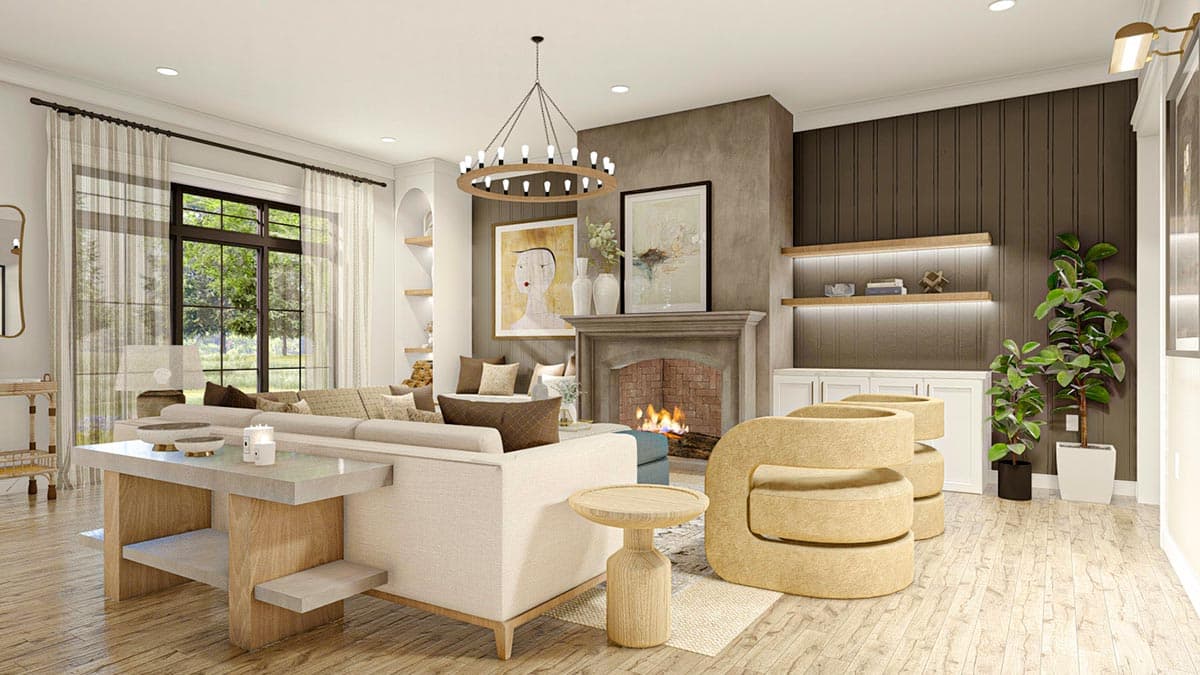 Plan 623167DJ: 2800 Square Foot Farmhouse Cottage House Plan with 2-Story Foyer - Image #10 - Cottage, Country, Craftsman, Farmhouse, Traditional
