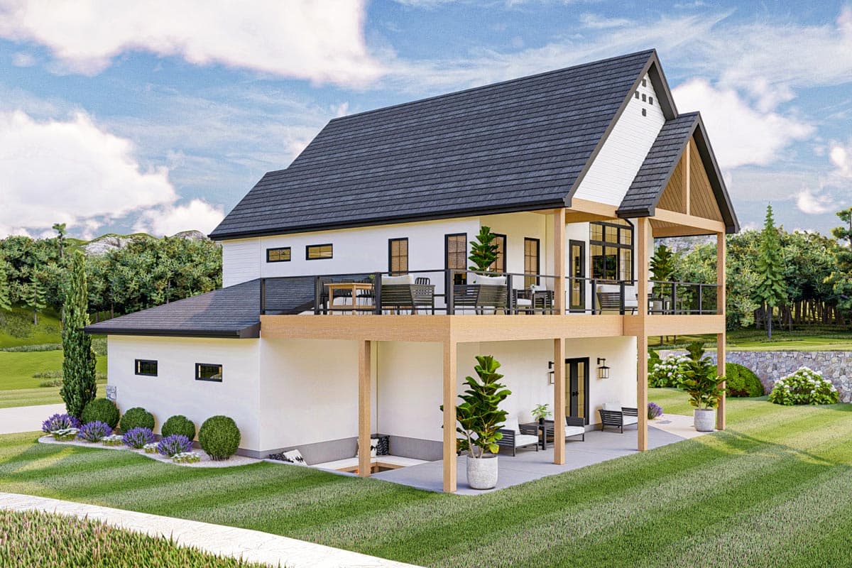 Plan 623168DJ: Modern Cottage Style Carriage House Plan with Workshop - 1165 Sq Ft - Image #5 - Carriage, Contemporary, European, New American