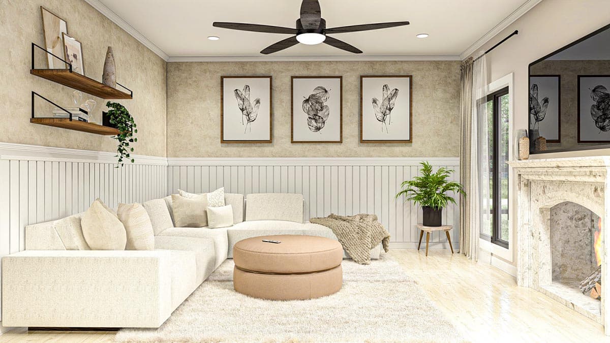 Plan 623169DJ: Contemporary Craftsman House Plan Under 2200 Square Feet with Flex Room - Image #6 - Country, Craftsman, Farmhouse, Modern Farmhouse, New American