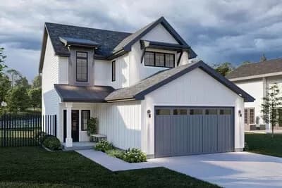 Compact 3-Bed Contemporary Craftsman House Plan Under 1600 Square Feet