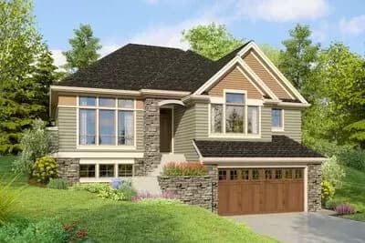 2000 Square Foot Upslope House Plan with 3 to 4 Beds
