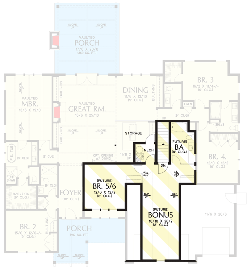 Plan 69577AM: Country Craftsman Plan with over 2,800 Sq Ft of Living Space - Floor Plan - Bonus Level - Country, Craftsman, Modern Farmhouse, New American