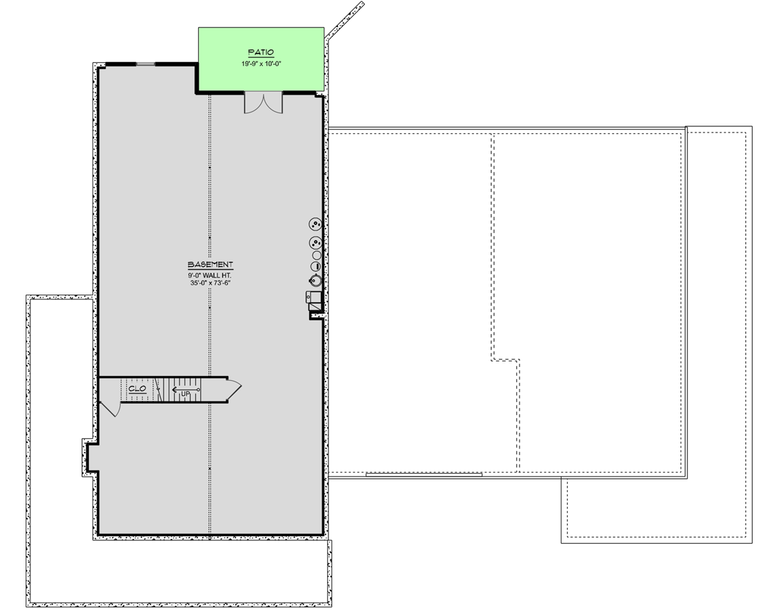 Plan 135209GRA: Expanded Farmhouse-Inspired Barndominium-Style House Plan with Guest Apartment - Floor Plan - Lower Level - Walkout Basement Option - Barndominium, Country, Craftsman, Farmhouse, New American, Rustic