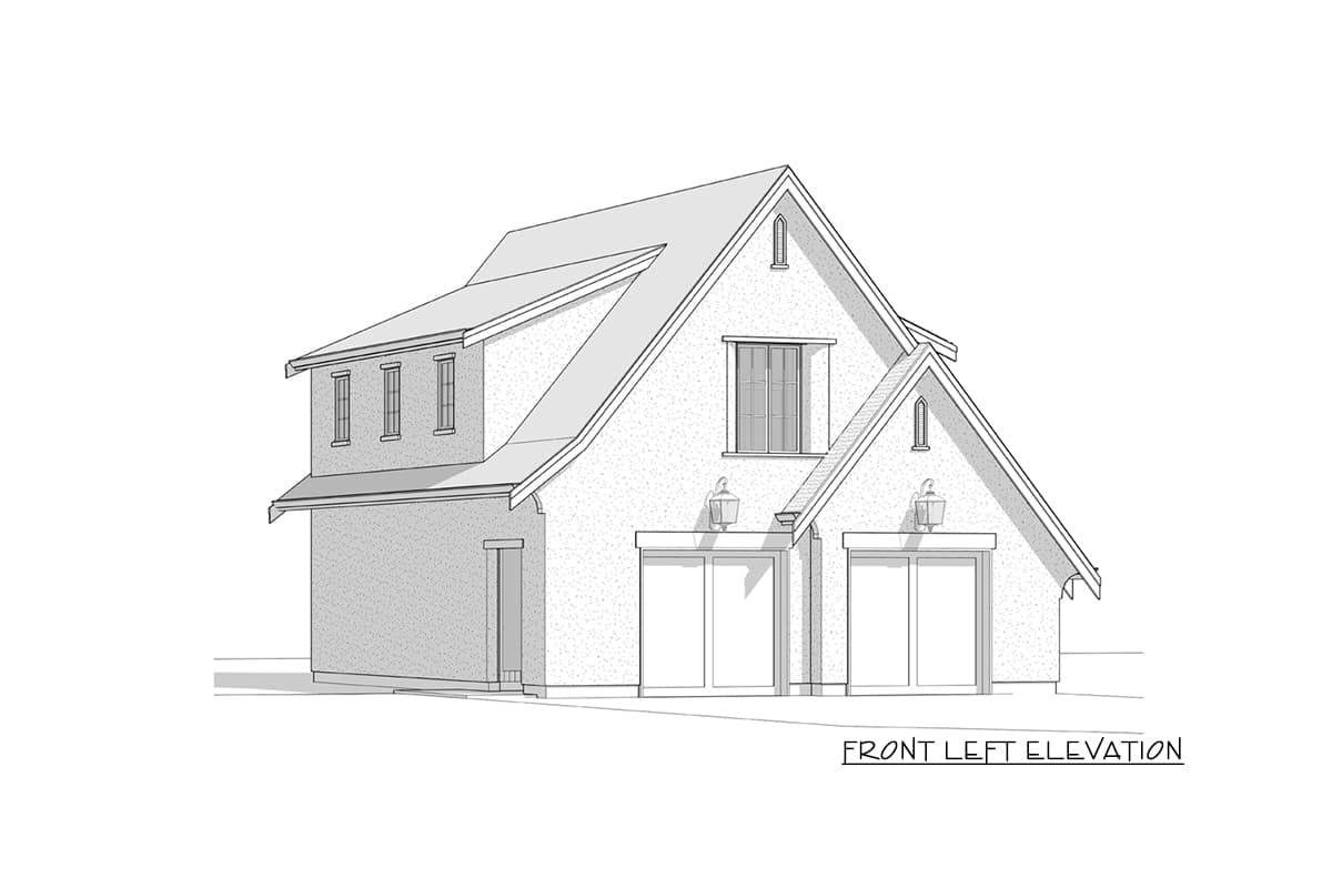 Plan 270065AF: European-Style Carriage House Plan with Double Garage - 714 Sq Ft - Image #15 - Carriage, Contemporary, European, Traditional
