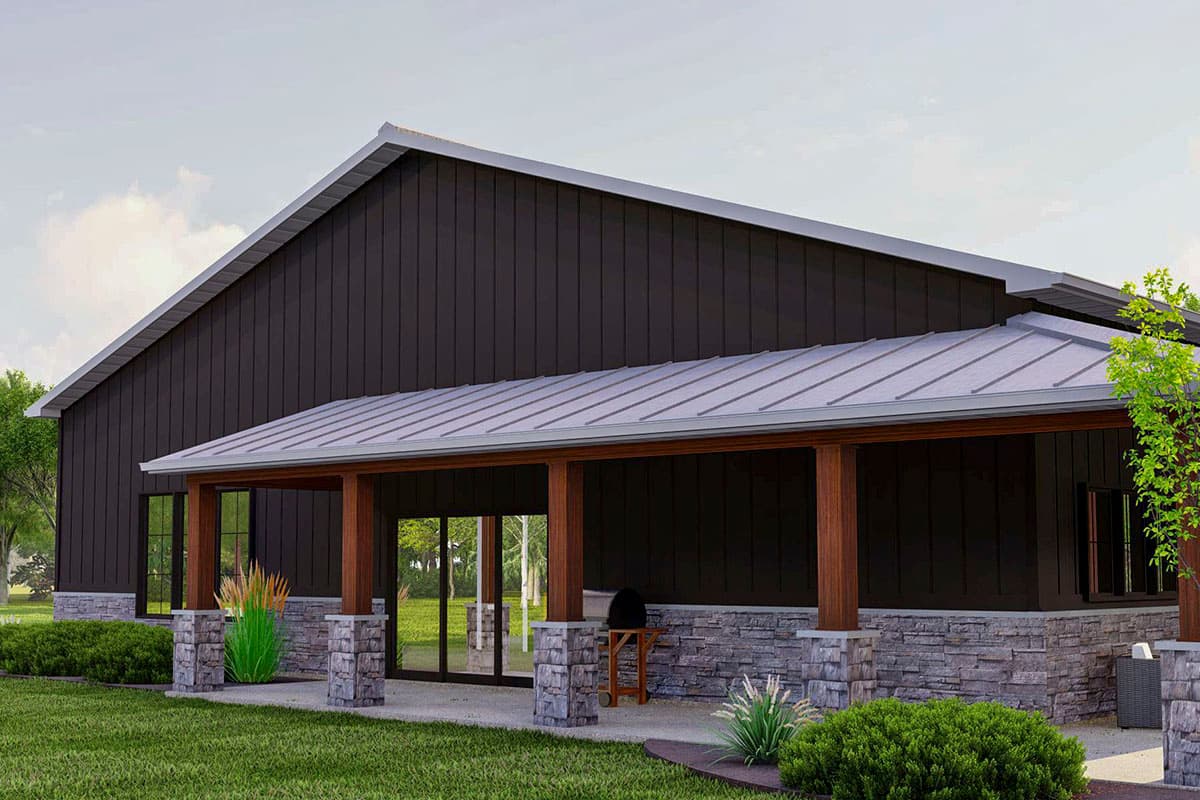 Plan 135213GRA: Barndominium House Plan Under 2000 Square Feet with Massive Shop - Image #6 - Barndominium, Country, Hill Country, Modern Farmhouse, Ranch