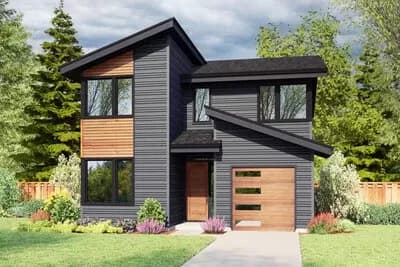 Contemporary 2-Story House Plan with over 2,100 Sq Ft of Living Space