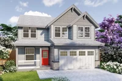 2-Story 4-Bed Craftsman Plan with Study and Covered Patio