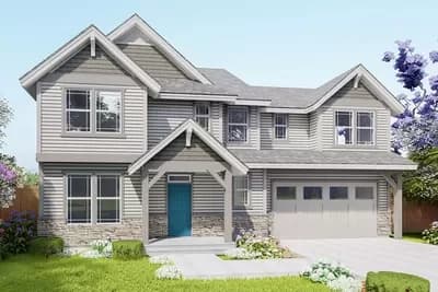 3-Bed Craftsman Home Plan with Bonus Room and Covered Patio