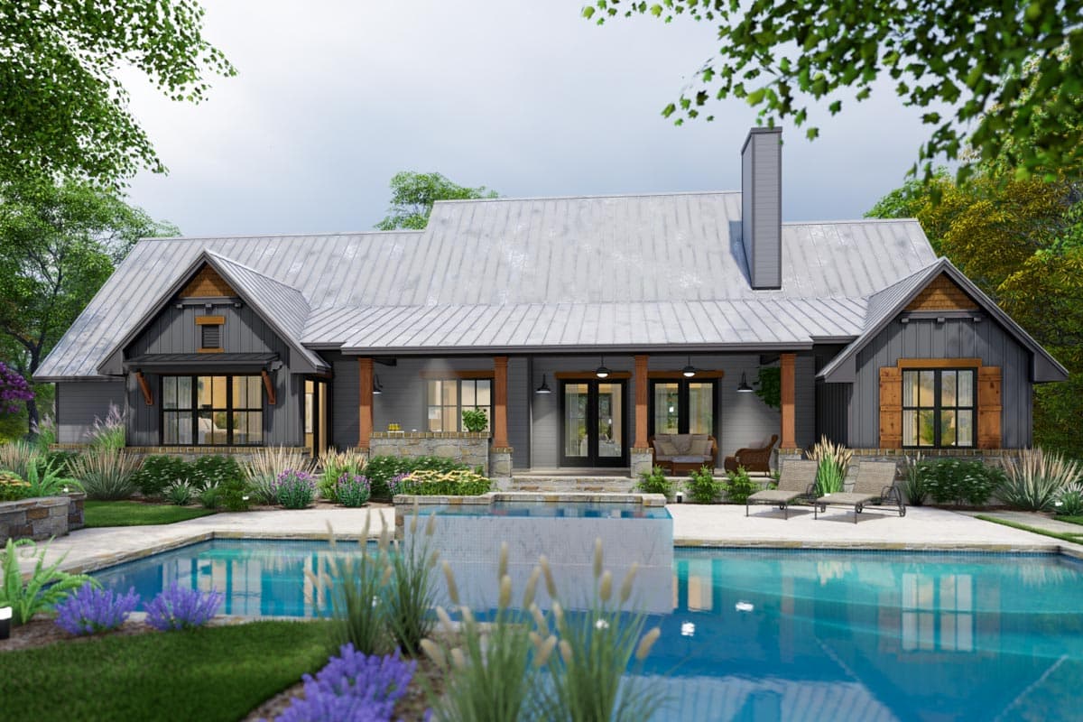 Plan 16925WG: One-Story Country Craftsman Home Plan with Loft and Optionally Finished Bonus Room - 2510 Sq Ft - Image #8 - Craftsman, Modern Farmhouse, New American