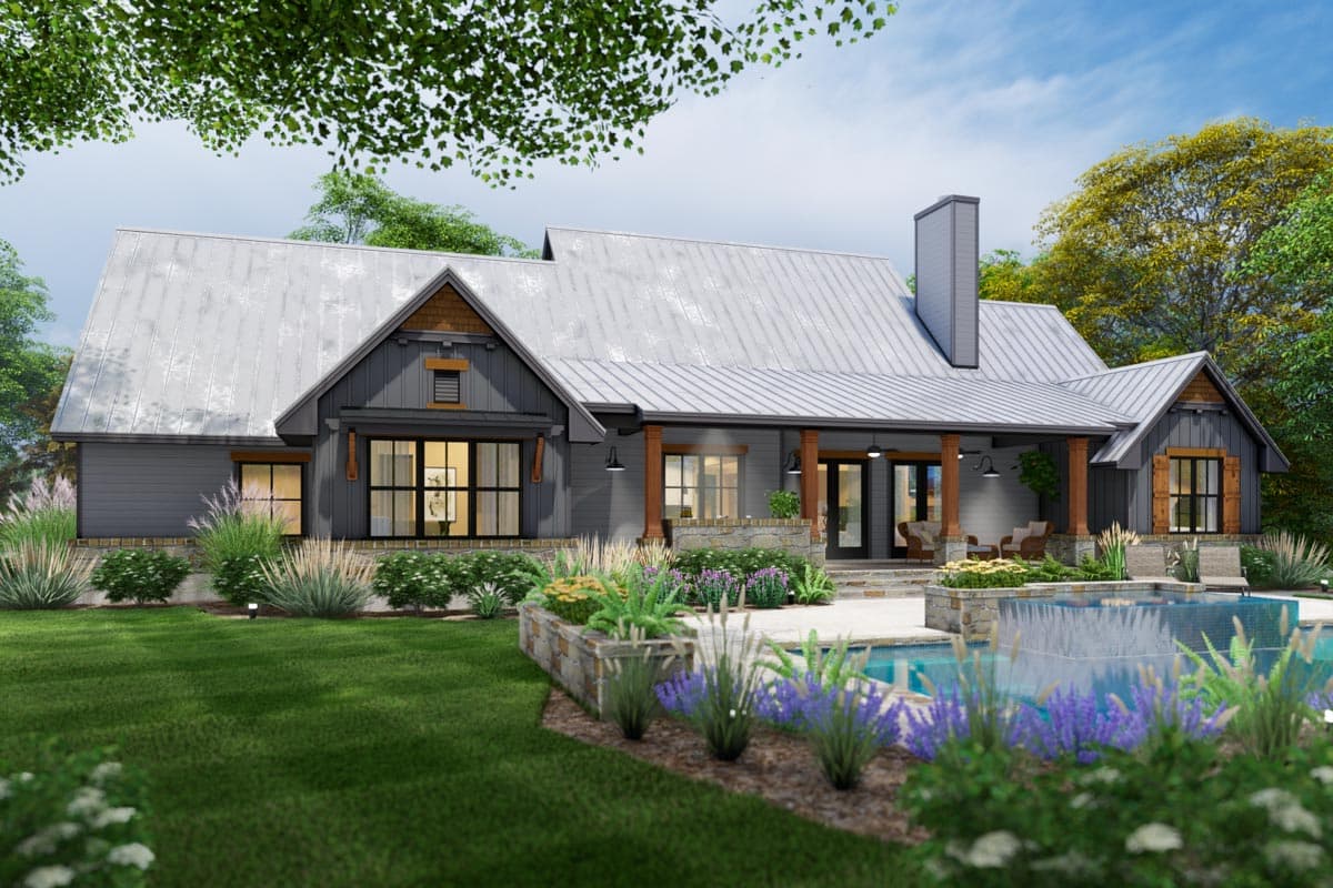 Plan 16925WG: One-Story Country Craftsman Home Plan with Loft and Optionally Finished Bonus Room - 2510 Sq Ft - Image #9 - Craftsman, Modern Farmhouse, New American