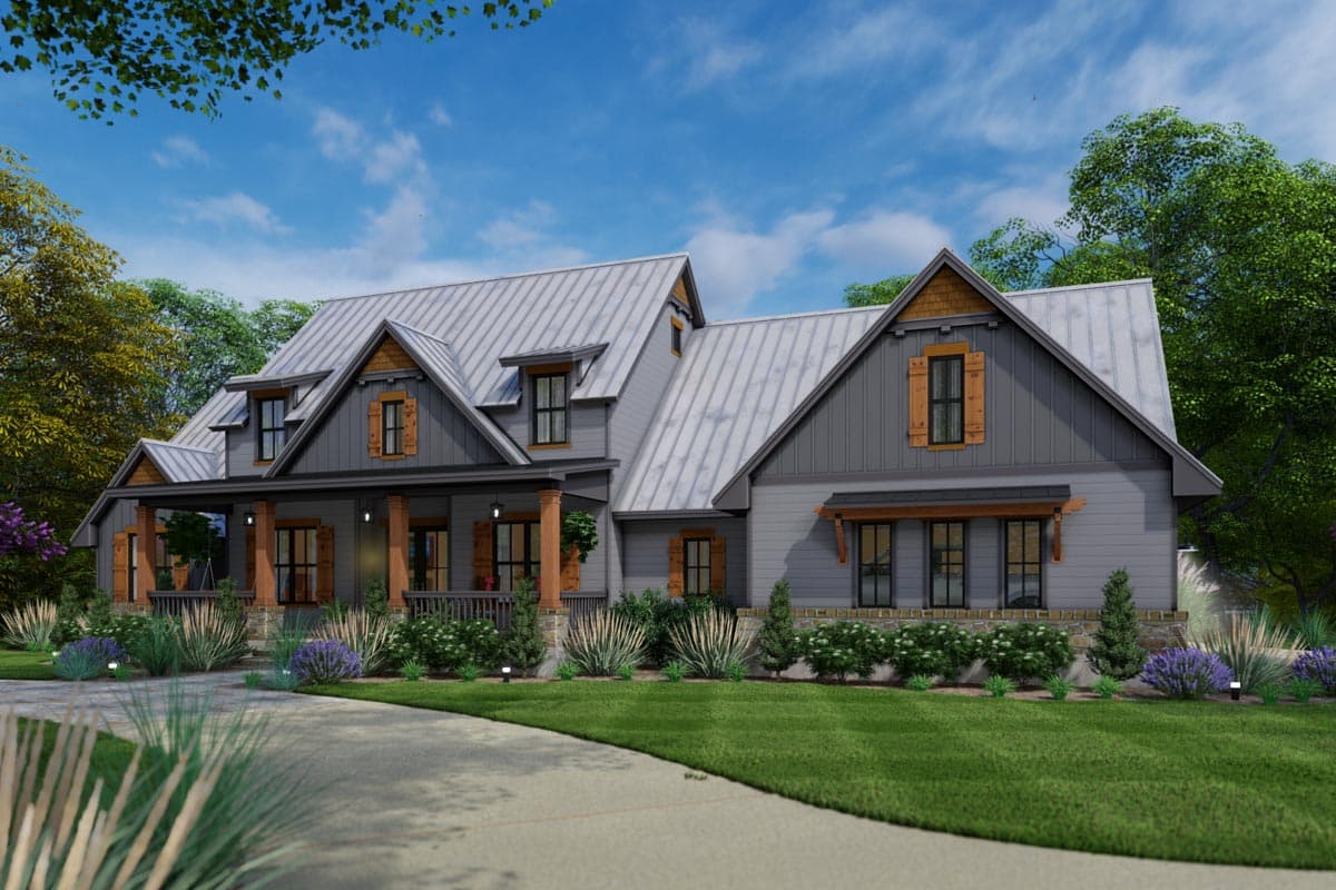 Plan 16925WG: One-Story Country Craftsman Home Plan with Loft and Optionally Finished Bonus Room - 2510 Sq Ft - Image #12 - Craftsman, Modern Farmhouse, New American