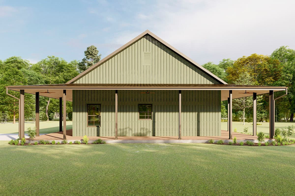 Plan 777024MTL: Rustic Country Home Plan with 360° Wraparound Porch - Image #5 - Cabin, Country, Mountain, Ranch, Rustic