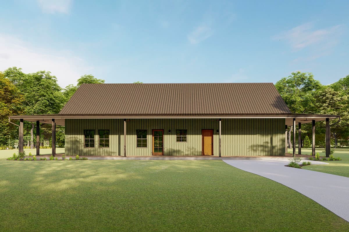 Plan 777024MTL: Rustic Country Home Plan with 360° Wraparound Porch - Image #7 - Cabin, Country, Mountain, Ranch, Rustic