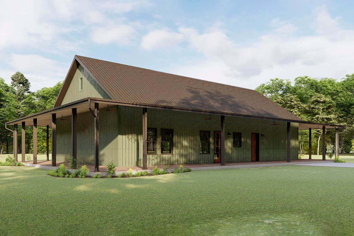 Plan 777024MTL: Rustic Country Home Plan with 360° Wraparound Porch - Image #8 - Cabin, Country, Mountain, Ranch, Rustic