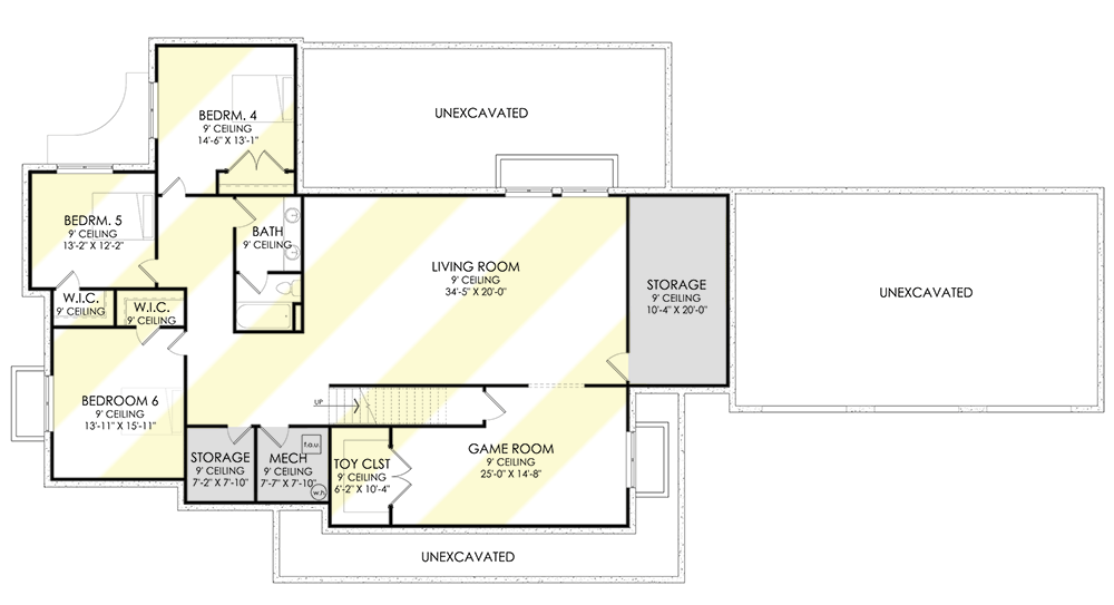 Plan 490094NAH: Modern Farmhouse Rambler House Plan Under 2800 Square Feet with Vaulted Family Room - Floor Plan - Optional Basement Foundation - Country, Craftsman, Farmhouse, Modern Farmhouse, Mountain, New American, Traditional