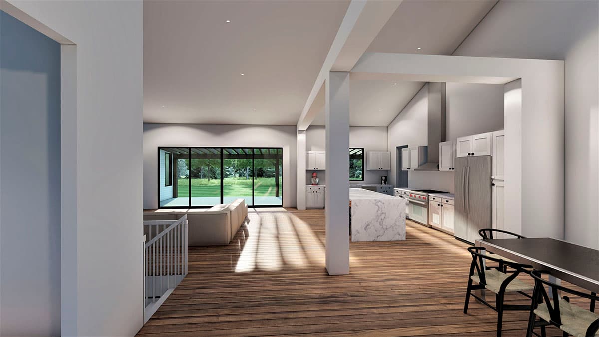 Plan 490094NAH: Modern Farmhouse Rambler House Plan Under 2800 Square Feet with Vaulted Family Room - Image #6 - Country, Craftsman, Farmhouse, Modern Farmhouse, Mountain, New American, Traditional