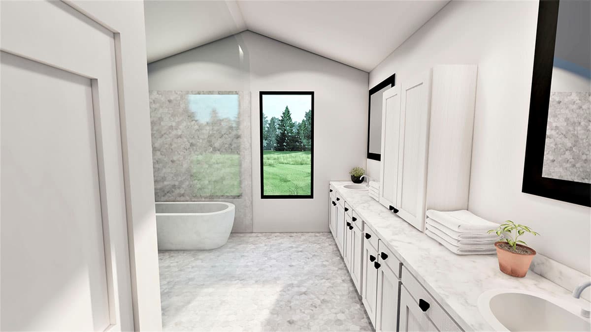 Plan 490094NAH: Modern Farmhouse Rambler House Plan Under 2800 Square Feet with Vaulted Family Room - Image #10 - Country, Craftsman, Farmhouse, Modern Farmhouse, Mountain, New American, Traditional