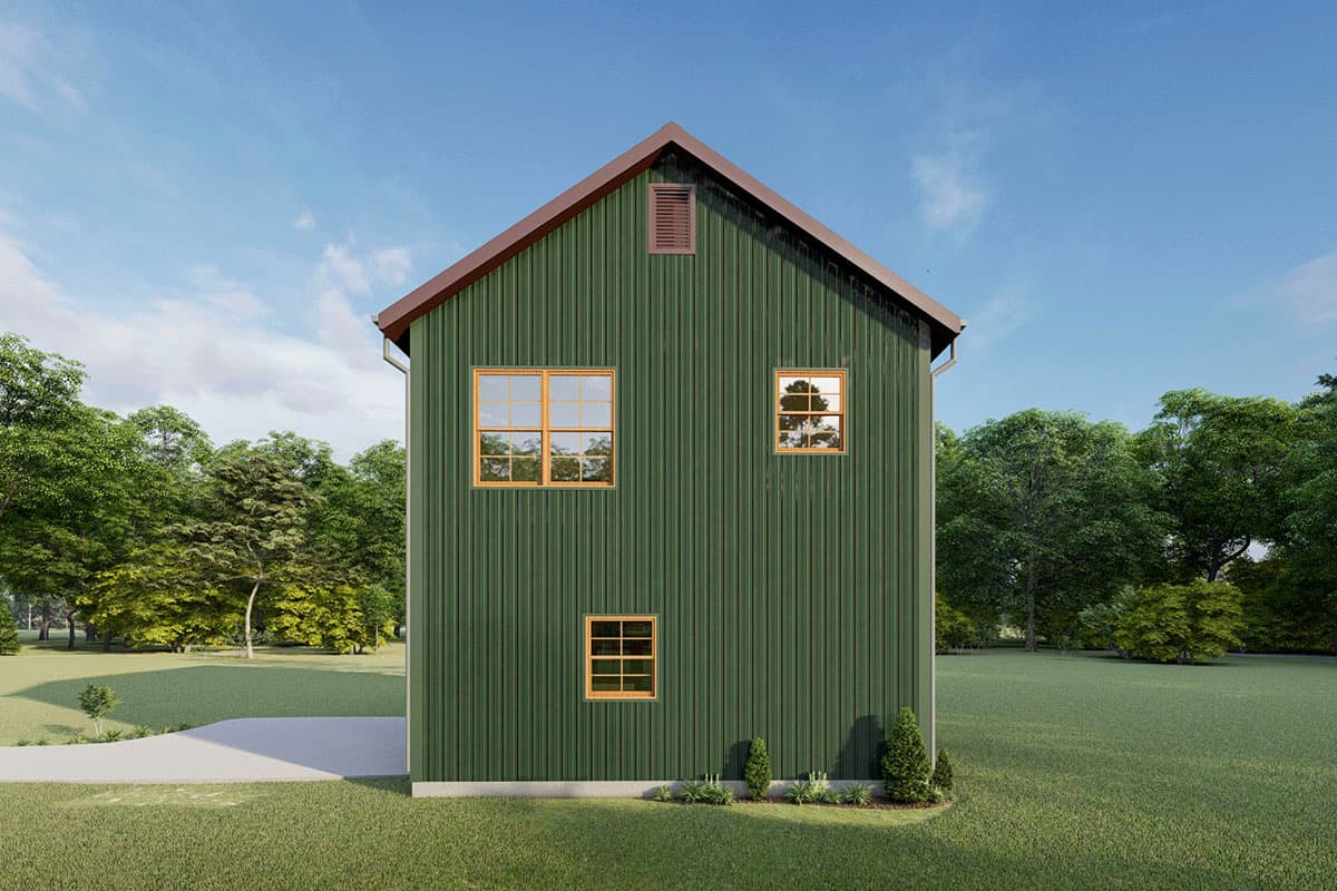 Plan 777026MTL: 2-Bed Rustic House Plan Under 1000 Square Feet - Image #7 - Barndominium, Country, Mountain, Rustic