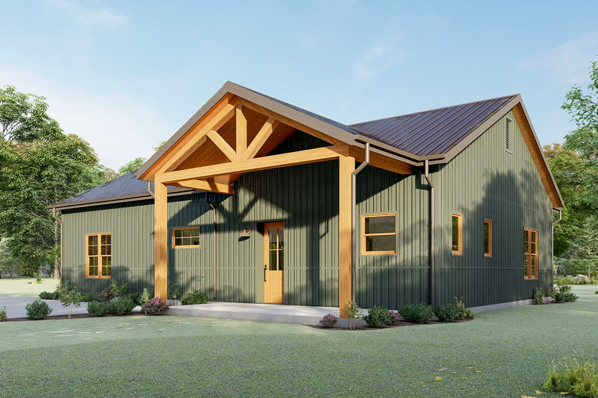 Plan 777028MTL: 1276 Square Foot 2-Bed Rustic House Plan - Image #8 - Country, Ranch, Rustic, Traditional