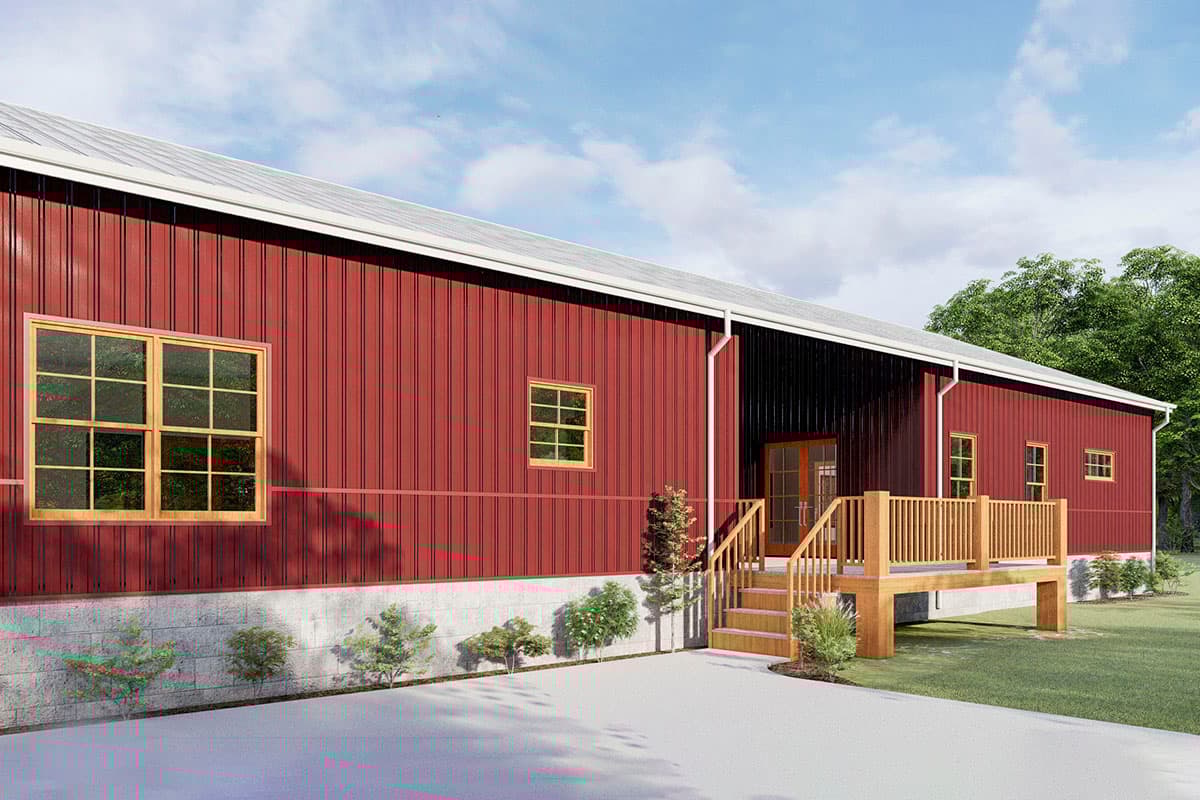 Plan 777029MTL: 2300 Square Foot Dog Trot House Plan - Image #8 - Country, Ranch, Rustic