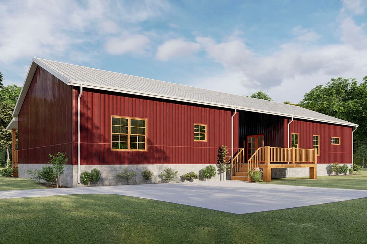 Plan 777029MTL: 2300 Square Foot Dog Trot House Plan - Image #9 - Country, Ranch, Rustic