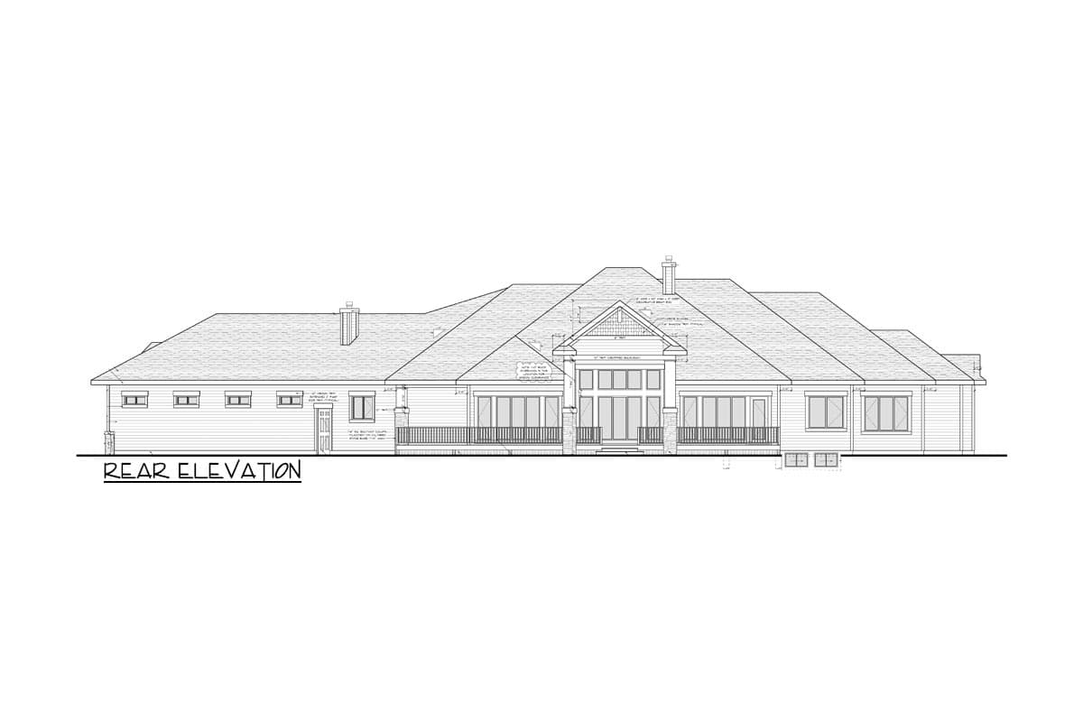 Plan 81800AB: Luxury European Home Plan with Second-level Library and Entertainer's Basement - Image #4 - European, Ranch, Transitional